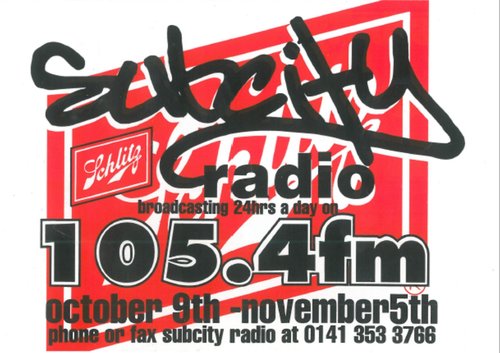 1995 FM broadcast flyer