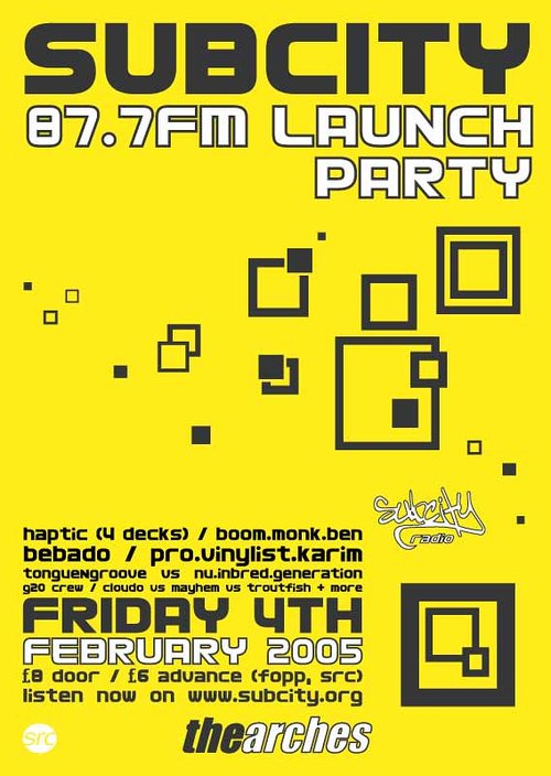 Arches_FM Launch Party February 2005 poster