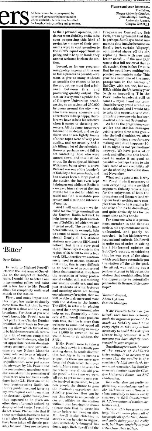 GU guardian 13/06/1998 complaint response